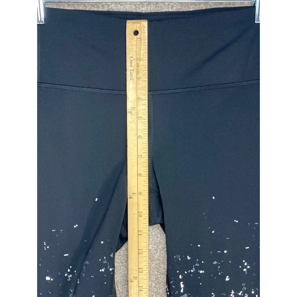 Lululemon Speed Wunder Mid Rise Crop Leggings Womens 8 Black Yoga Sports Pull On